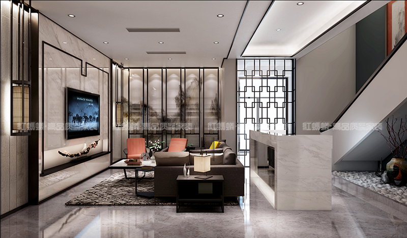 红蚂蚁装饰新中式风格效果图|室内设计|空间/建筑|江苏红蚂蚁装饰 - 原创设计作品 